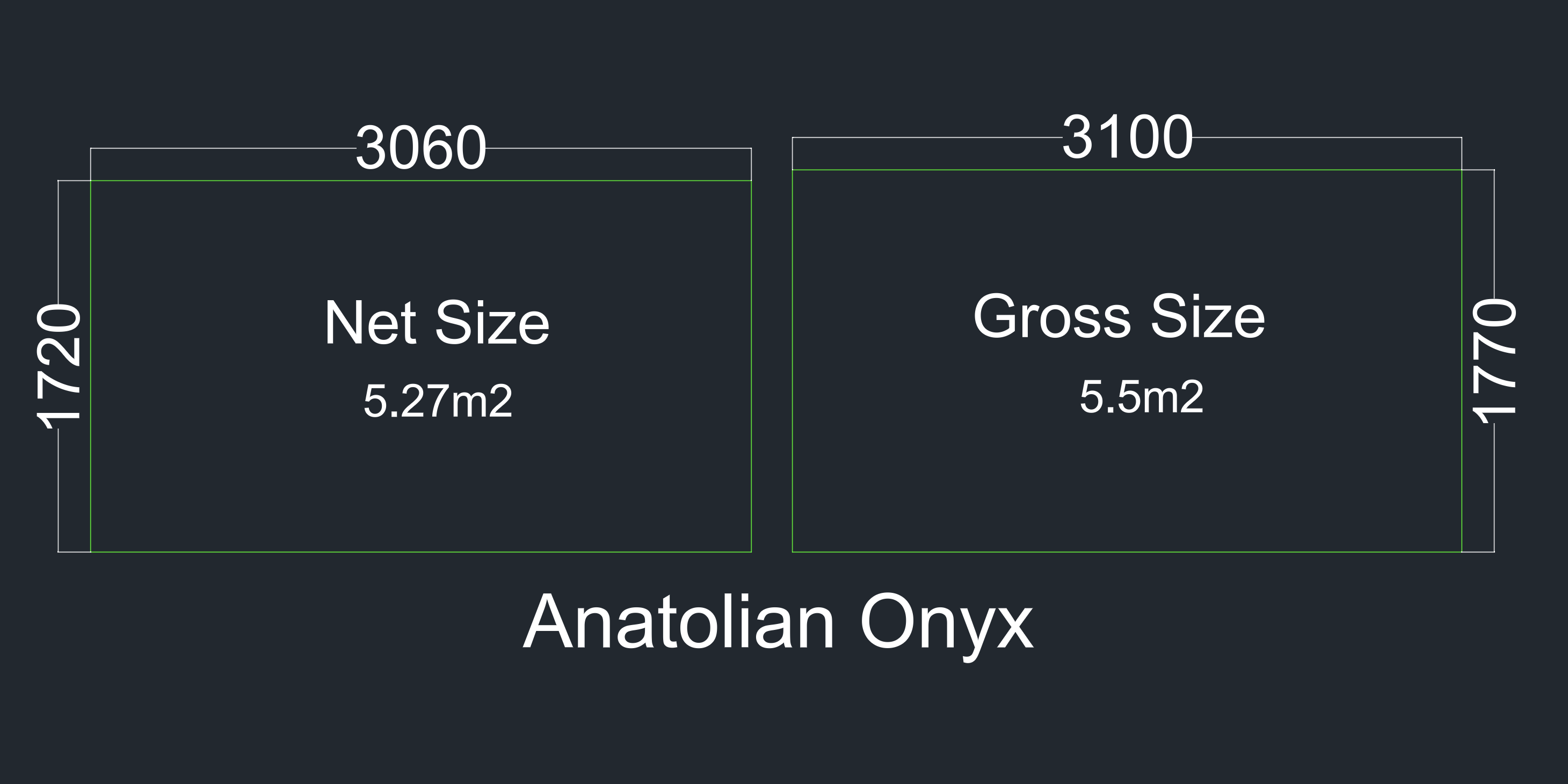 Anatolian Onyx Slab Sizes