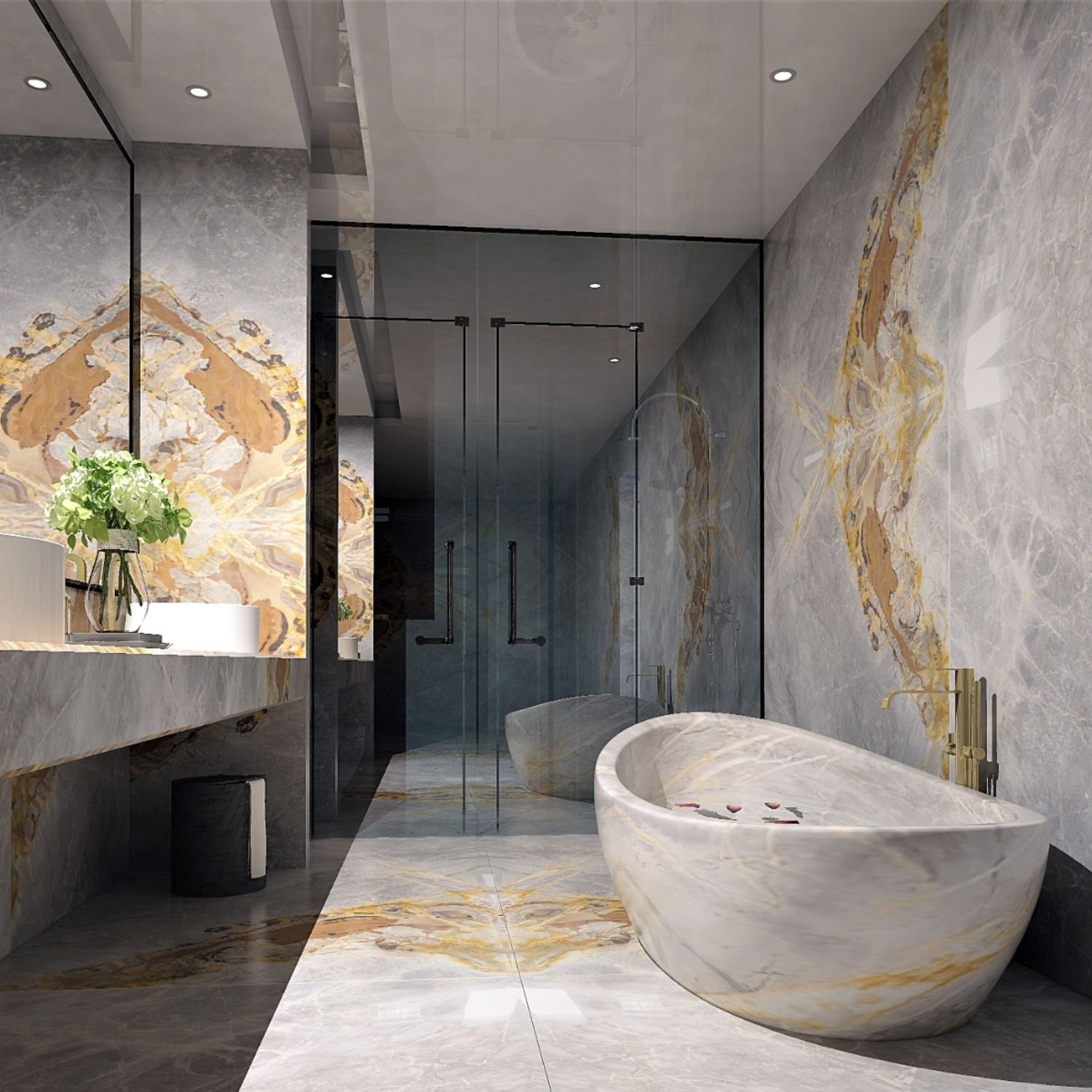 Baran Grey Full Bathroom