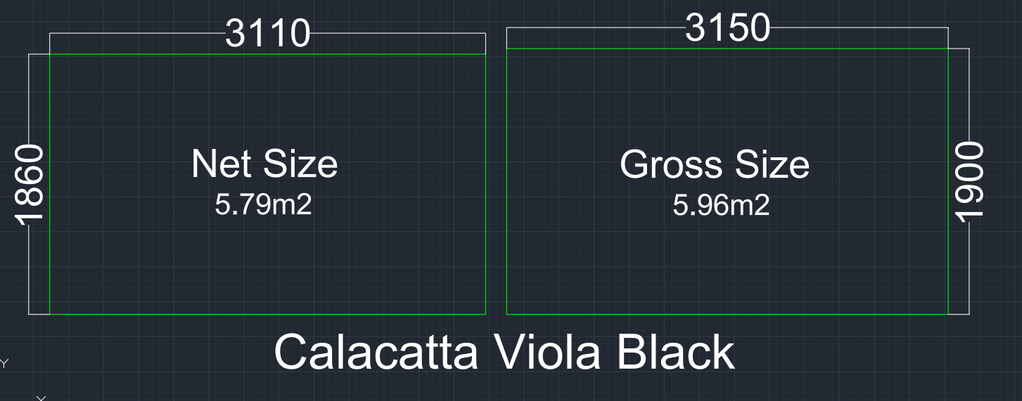 Calacatta Viola Black Slab Sizes
