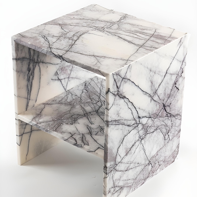 Lilac Exclusive Polished Coffee Table Right Side