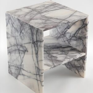 Lilac Exclusive Polished Coffee Table Left Side