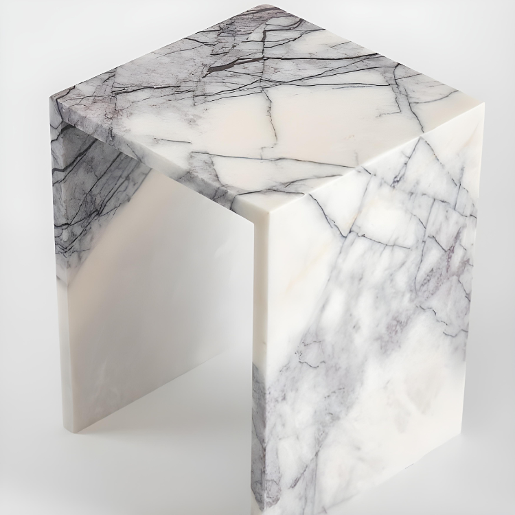 Lilac Storm Polished Coffee Table Right Side