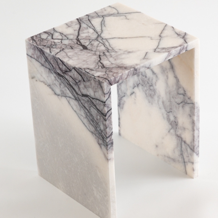 Lilac Storm Polished Coffee Table Left Side
