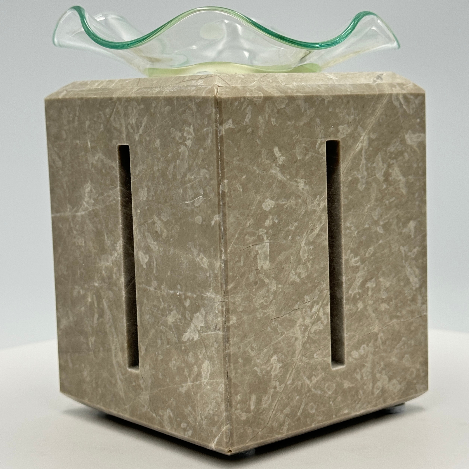 Arya Grey Marble Oil Burner Back