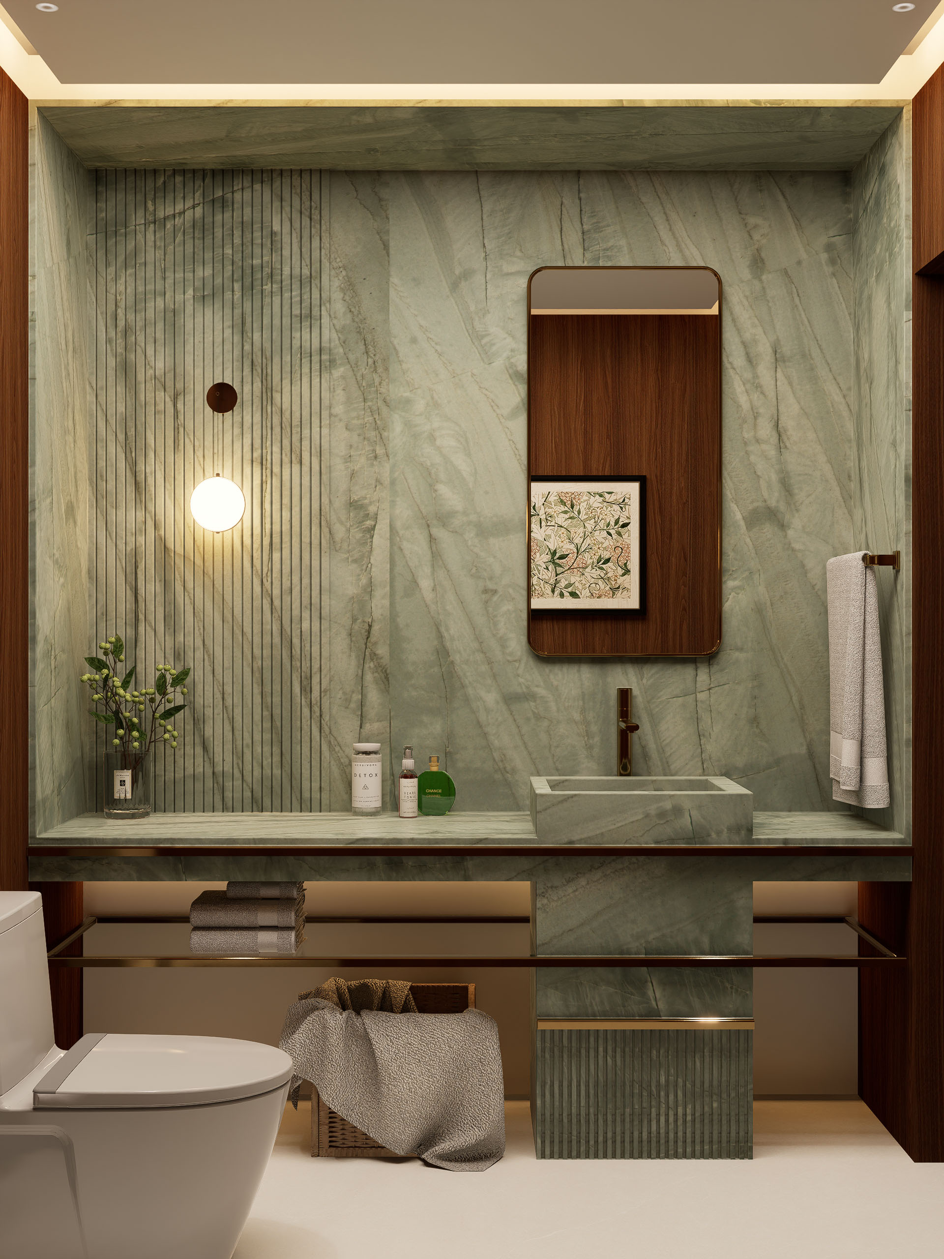 Emerald Green Bathroom Splashback