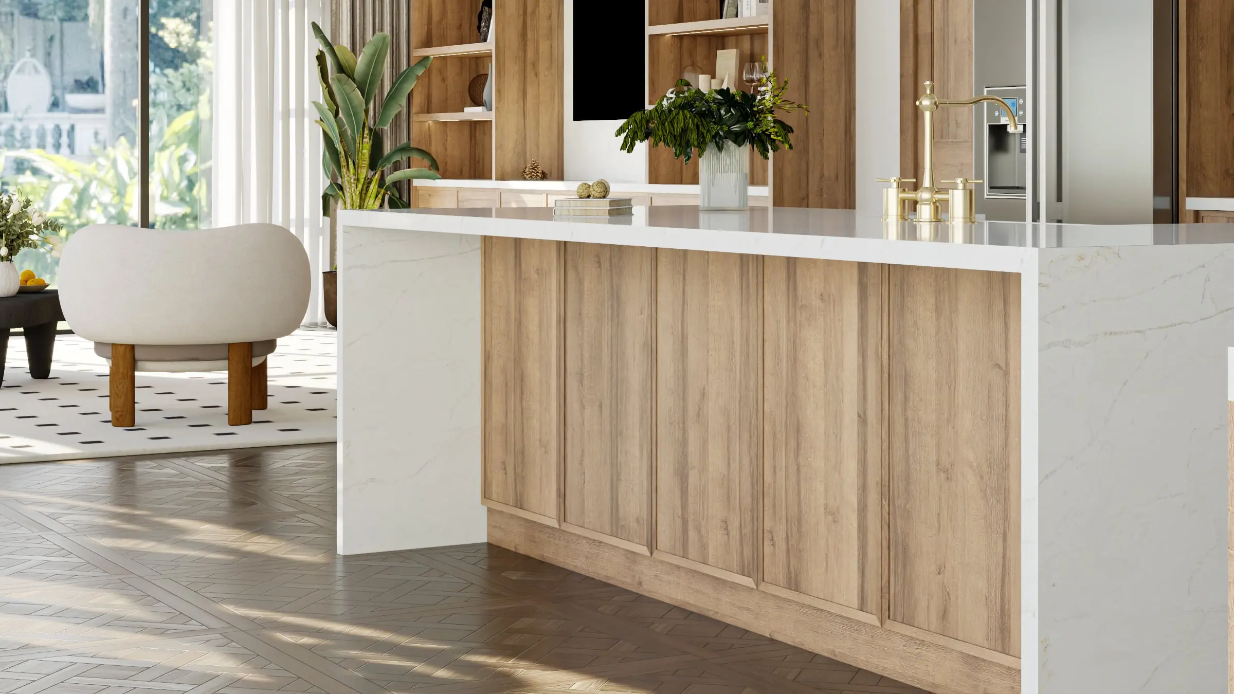 Theia Perla Kitchen Island