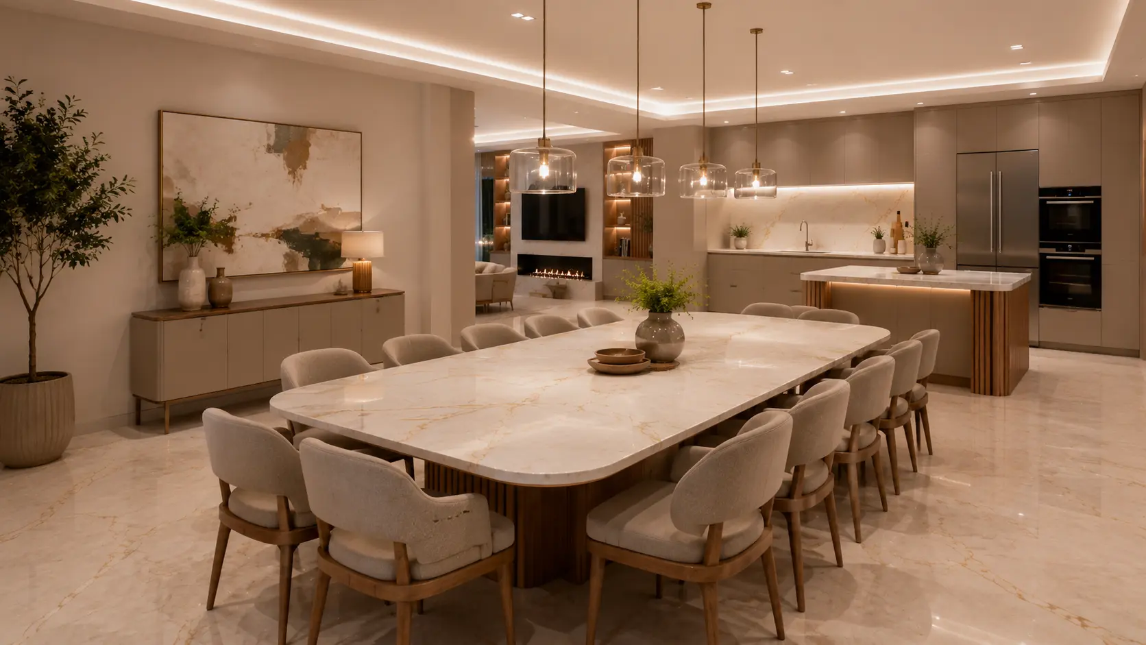 Roma Gold Dining Table