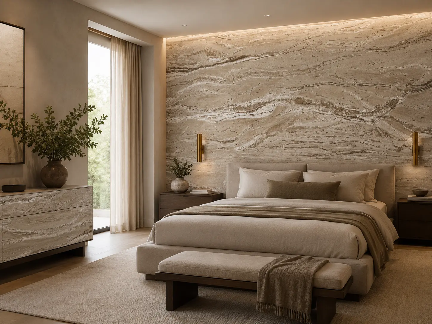 Valencia Travertine Bedroom