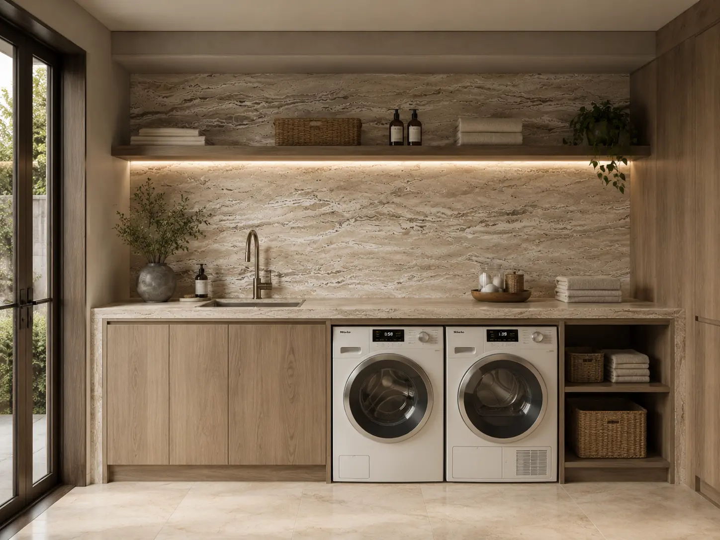 Valencia Travertine Laundry