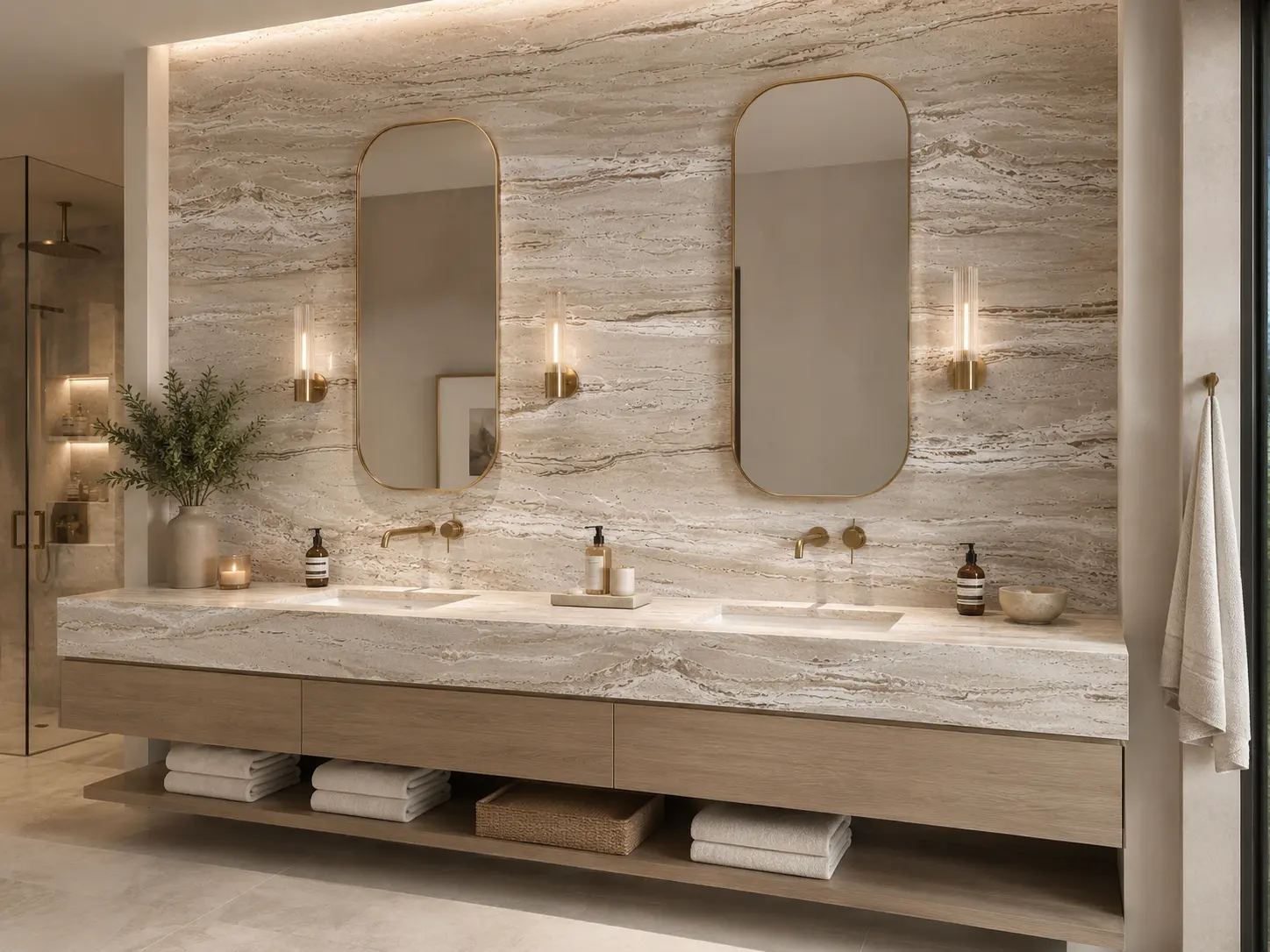Valencia Travertine Vanity