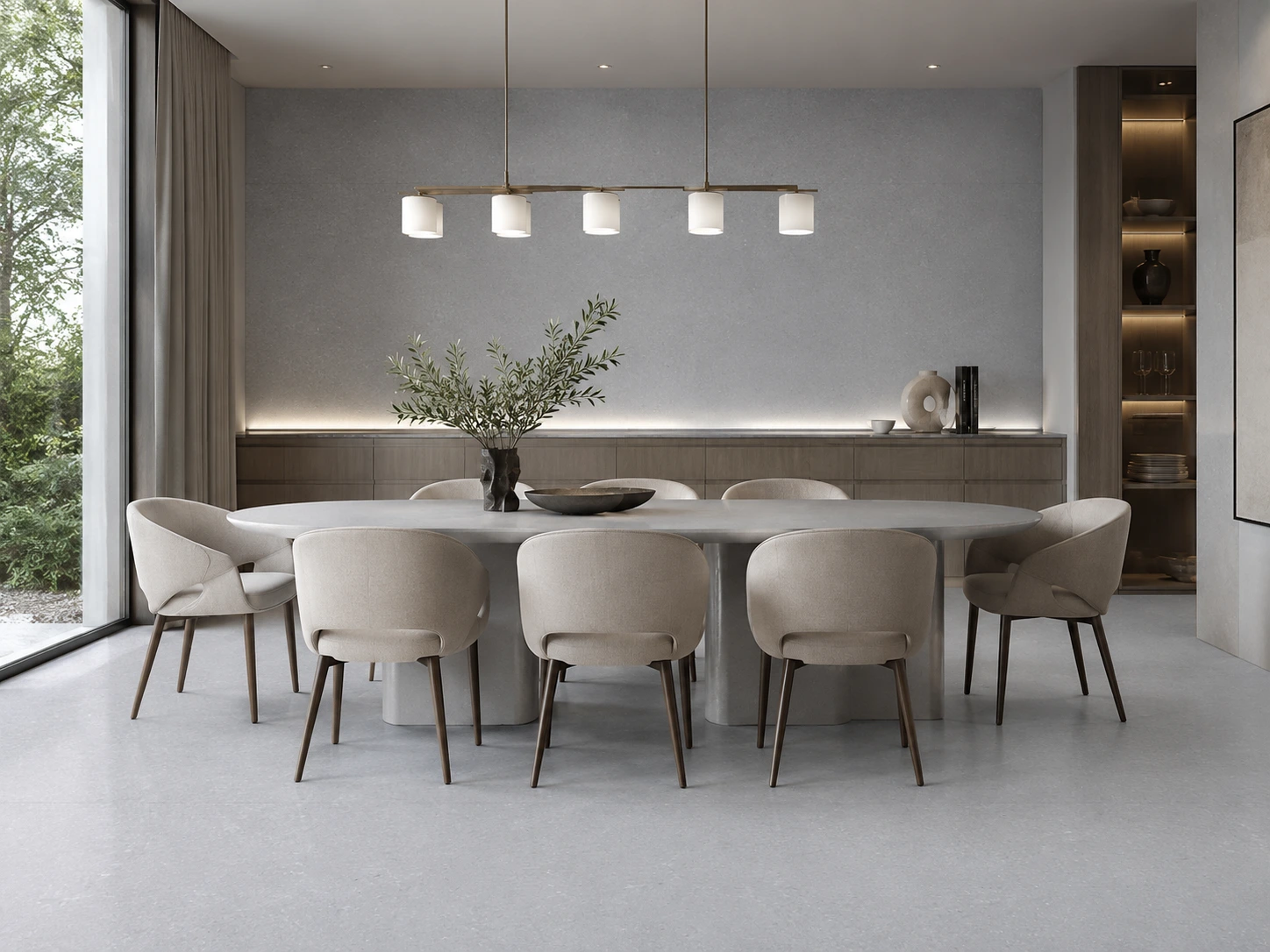 Grigio Concrete dinner room